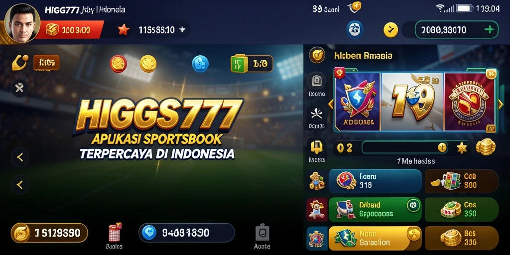 Tampilan gameplay HIGGS777 yang menarik dan interaktif di Sportsbook.