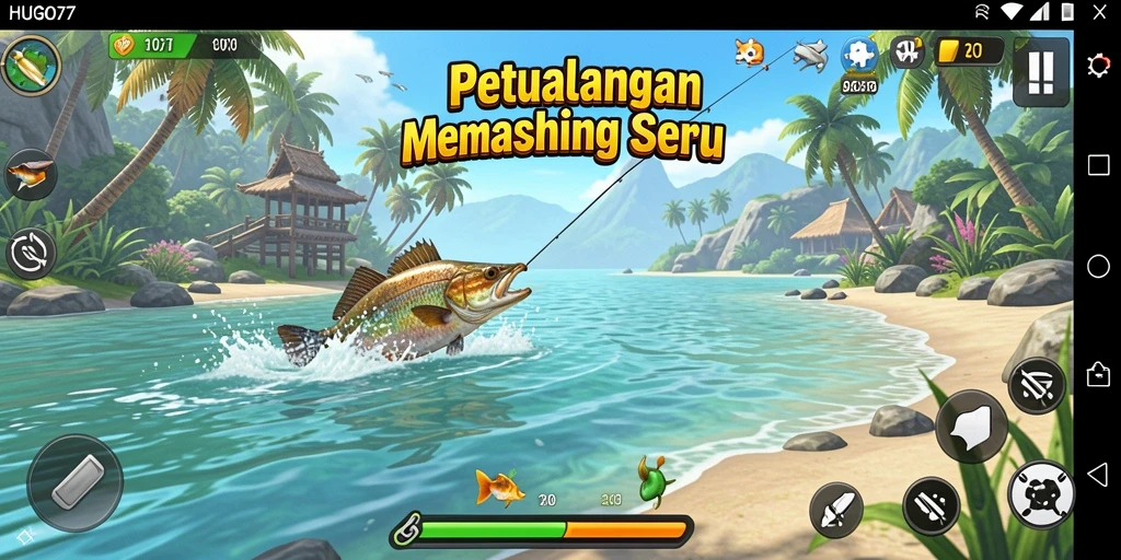 Tangkapan ikan besar dalam gameplay HUGO77 yang mengasyikkan.