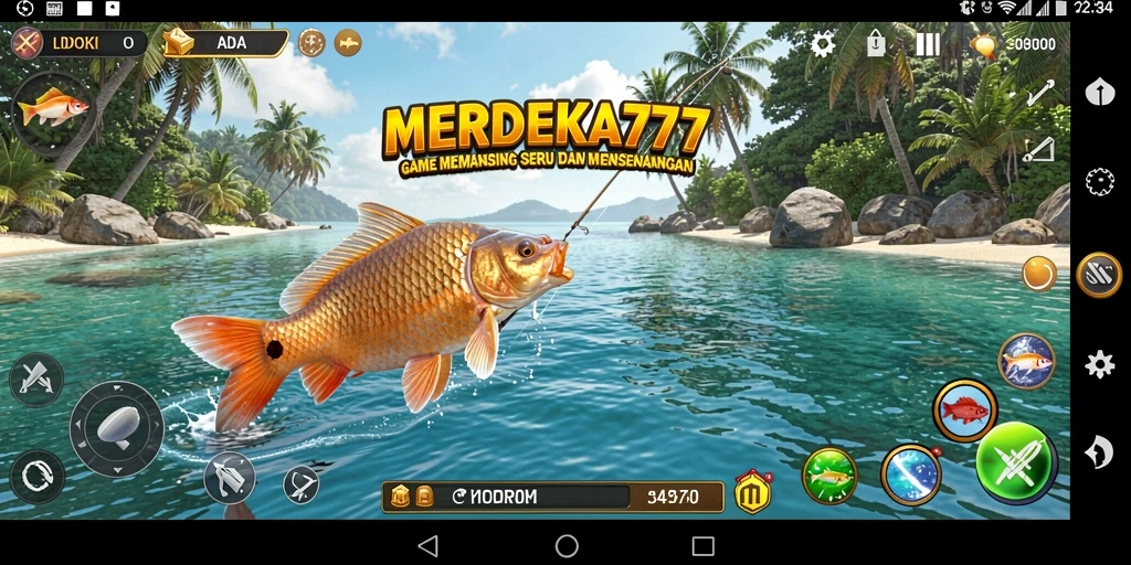 Tangkapan besar dalam game Fishing MERDEKA777 yang seru.