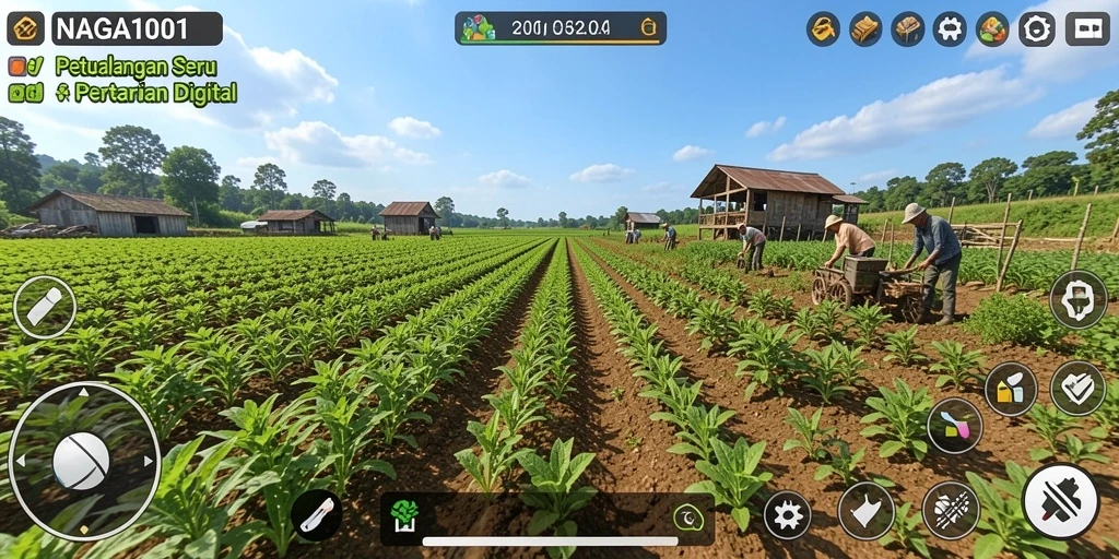 Tampilan gameplay seru di NAGA1001 dengan pertanian aktif.