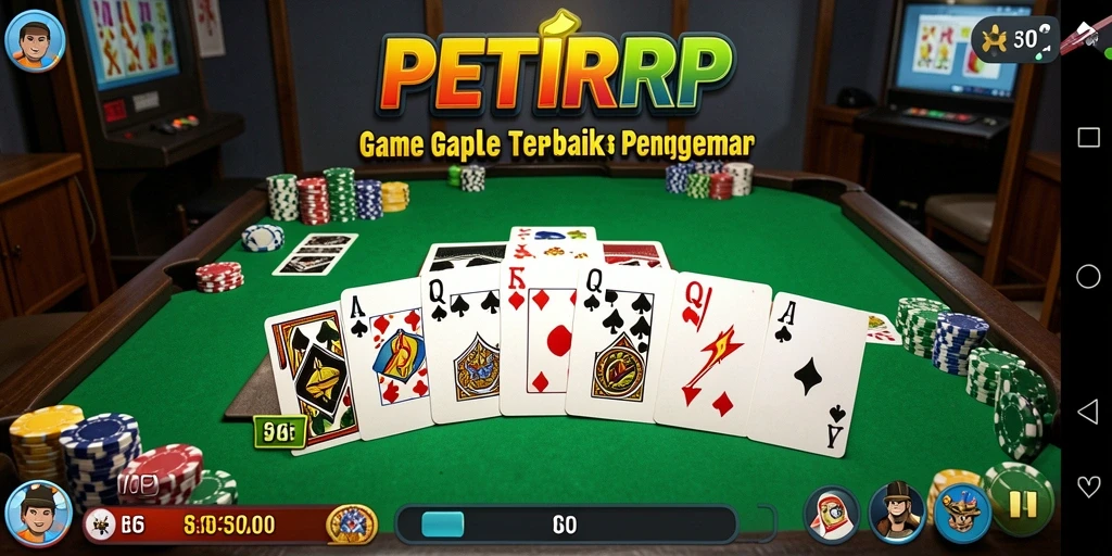 Tangkapan layar gameplay seru dari PETIRRP dalam pertandingan Gaple.