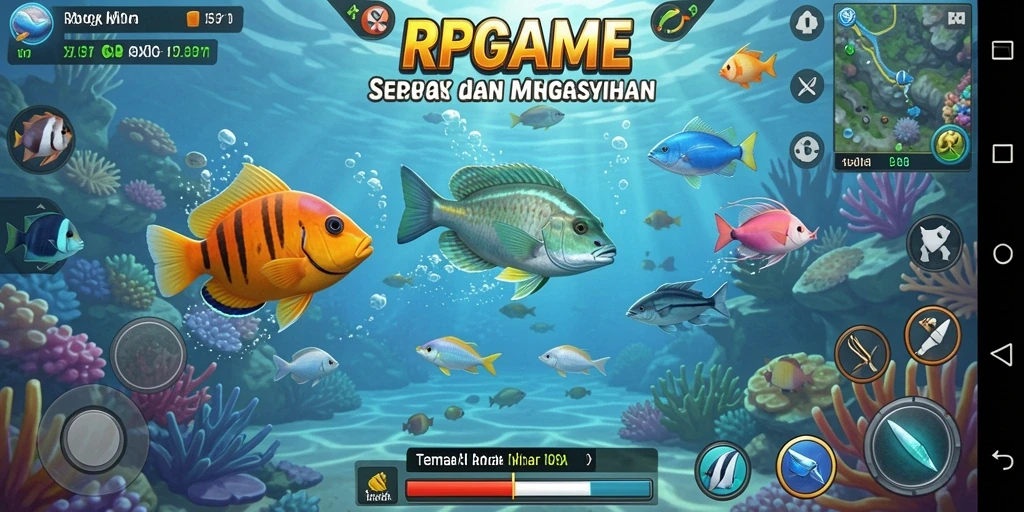 Tampilan screenshot RPGAME yang menunjukkan aksi tembak ikan yang seru.