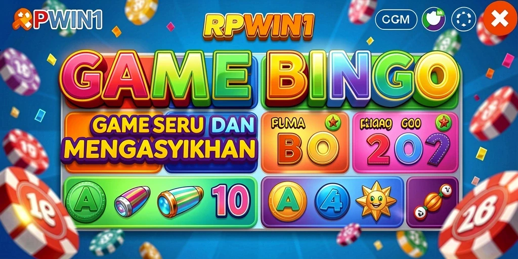 Tampilan gameplay Bingo menarik di RPWIN1, penuh warna dan dinamis.