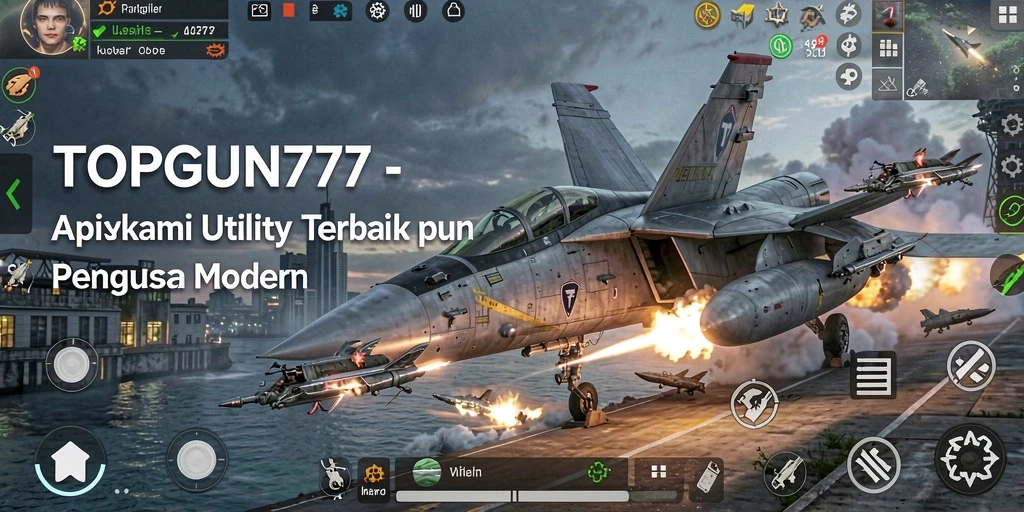 Screenshot utama dari aplikasi TOPGUN77 yang menunjukkan antarmuka pengguna yang intuitif.
