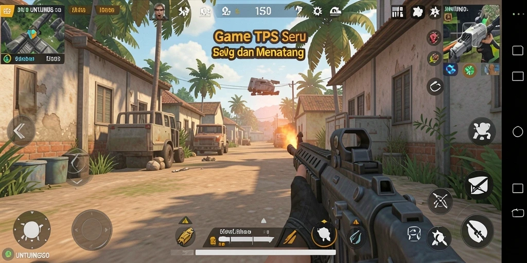 Tampilan gameplay yang intens dan mendebarkan di UNTUNGGO.