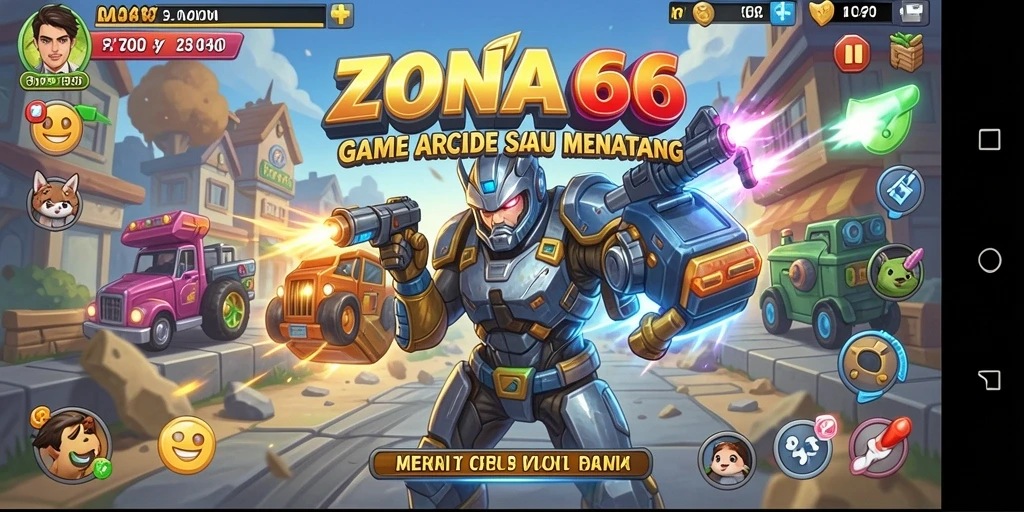 Screenshot ZONA66 menampilkan aksi gameplay seru dalam gaya Arcade.